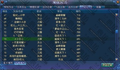 倩女幽魂职业排行榜,倩女幽魂职业排行榜图片
