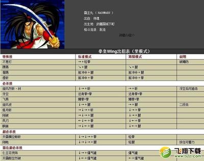 拳皇2002八神庵出招表,拳皇2002八神庵出招表大全