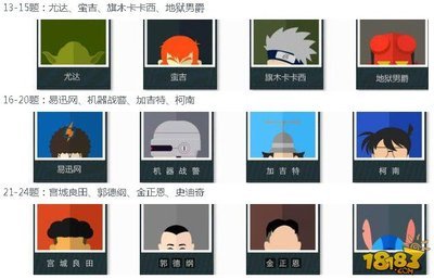疯狂猜动漫答案,疯狂猜动漫答案大全