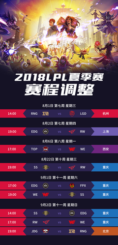 lol夏季赛赛程,lol夏季赛比赛时间